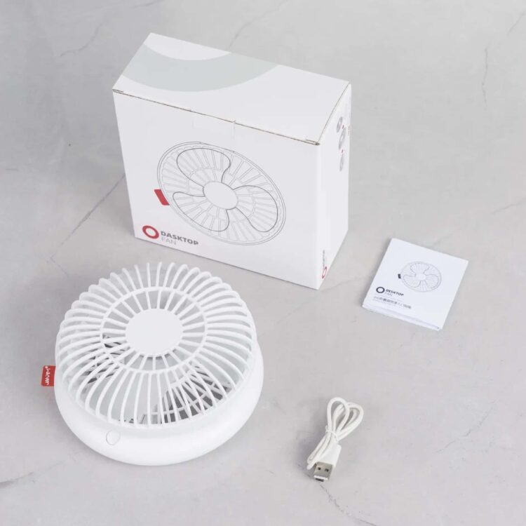 Portable Foldable Desk Fan - White