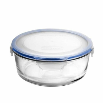 Glasslock Round Tempered Glass Food Container - 2000ml