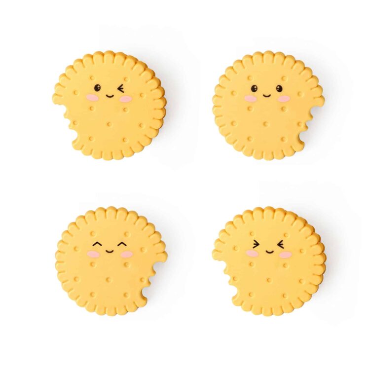 Set of 4 Bag Clips - Cookie
