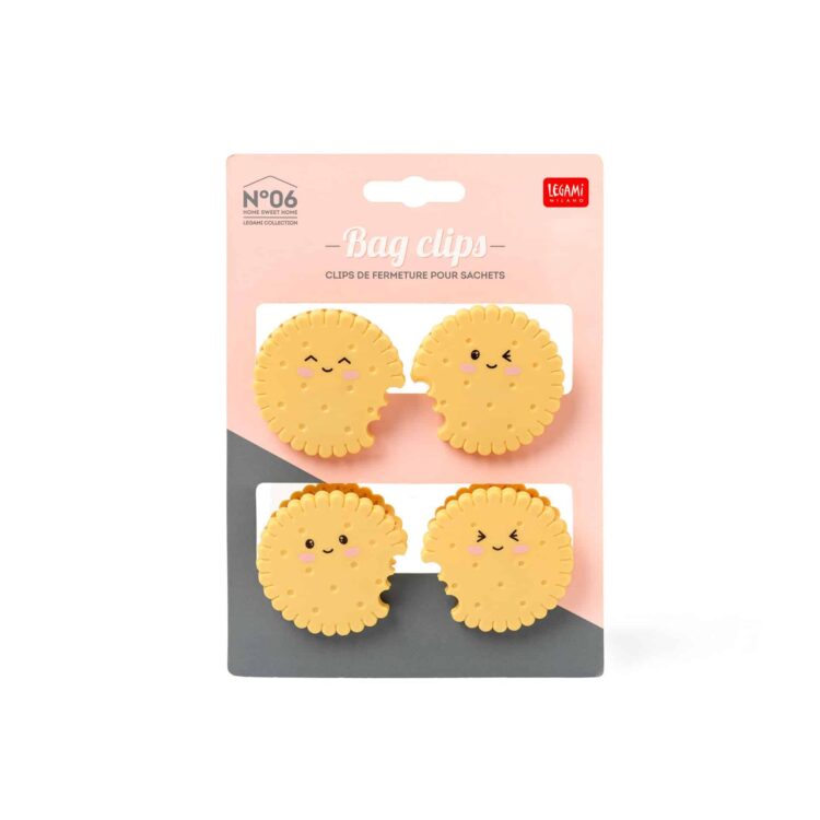 Set of 4 Bag Clips - Cookie