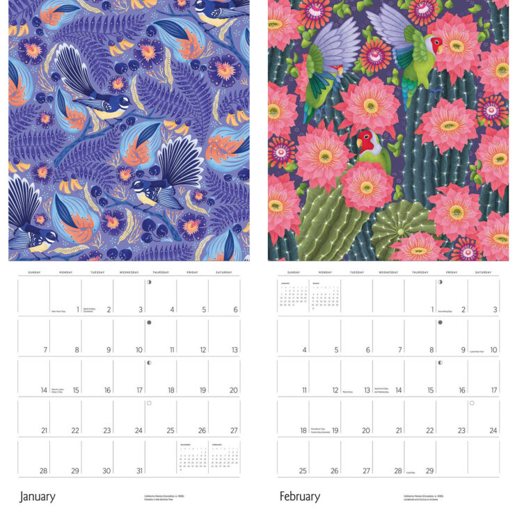 Catherine Marion Folklore and Flora 2024 Wall Calendar