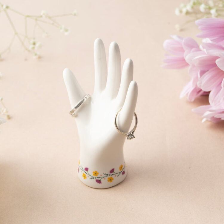 The Flower Market Mini Ceramic Hand Ring Holder