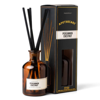 Apothecary Amber Glass Reed Diffuser - Persimmon Chestnut