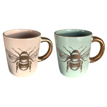 Summer Bee Mugs Set of 2 Assorted