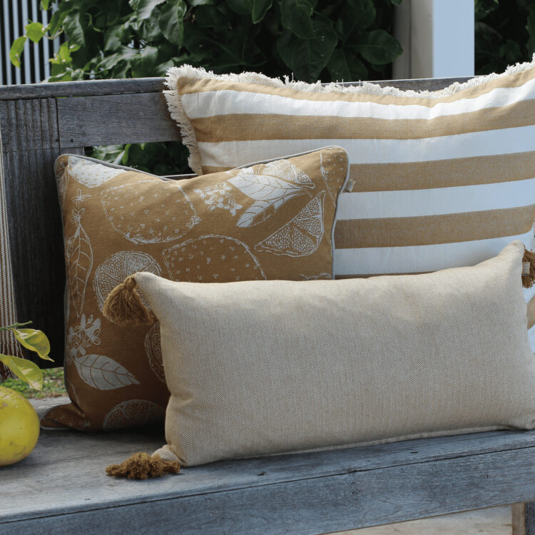Lemonade collection cushions in Golden Yellow