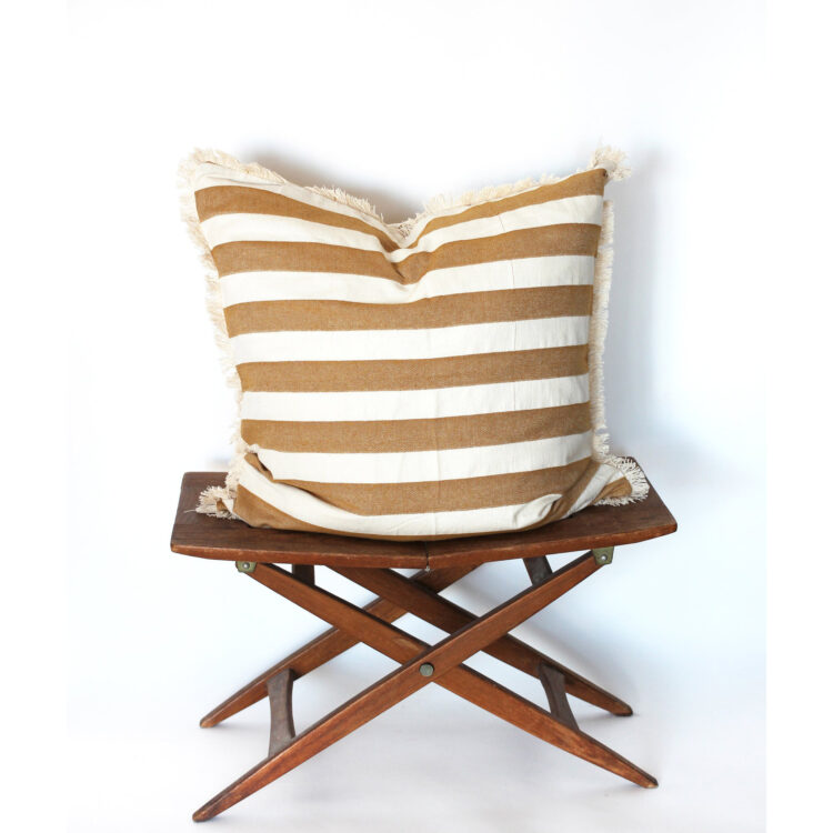 Bold Stripe Cushion 60x60cm - Golden Yellow