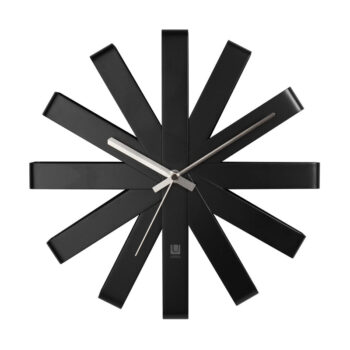 Ribbon Wall Clock - Black