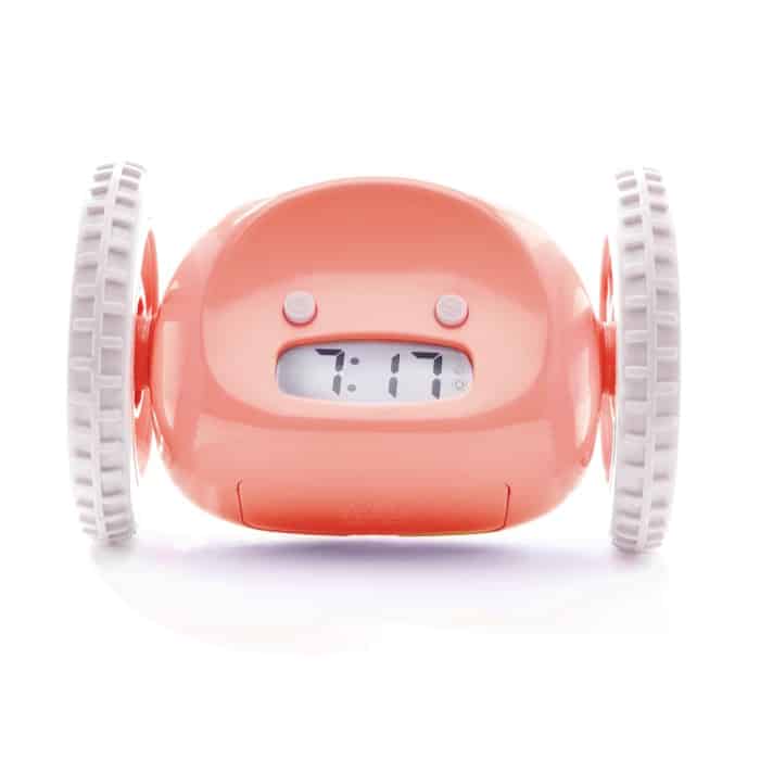 Alarm Clock On Wheels - Pink