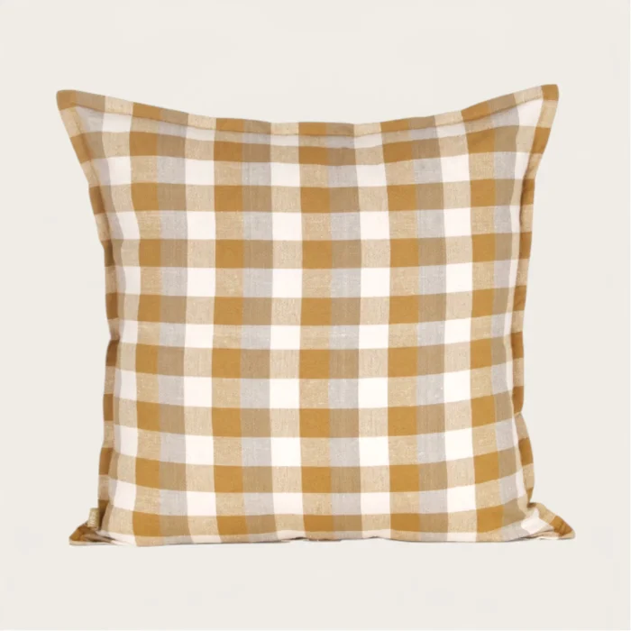 Double Check Cushion – Yellow Sunset