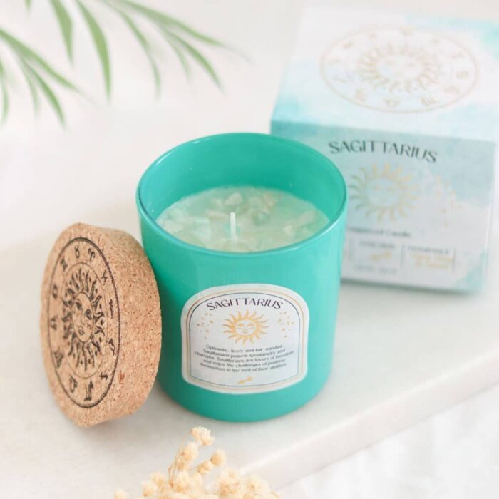 Gemstone Zodiac Candle - Sagittarius Ylang Ylang & Amber
