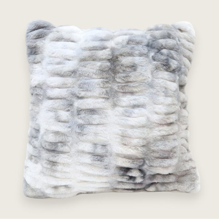 Faux Fur Ribbed Cushion