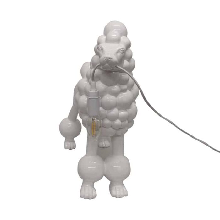 Poodle Lamp - Gloss White