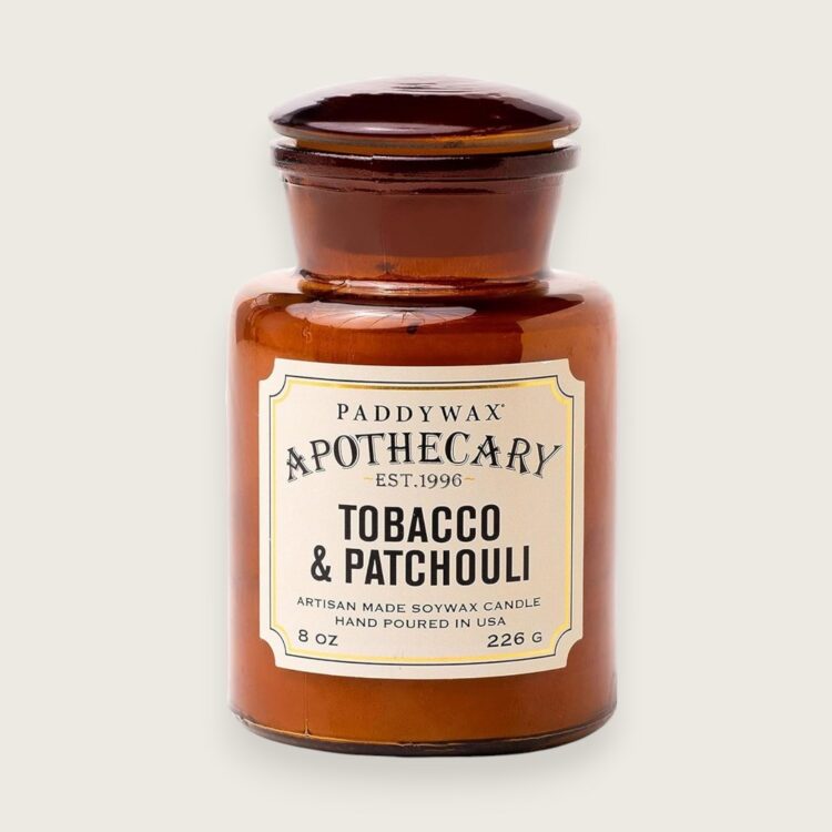 Apothecary Glass Candle - Tobacco & Patchouli