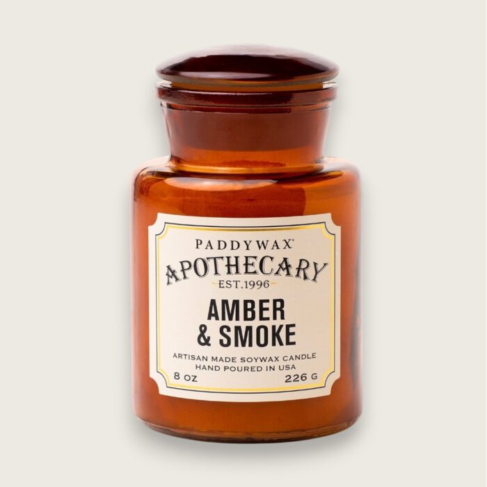 Apothecary Glass Candle - Amber & Smoke